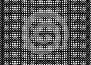 Vector seamless rotating circles halftone gradient.